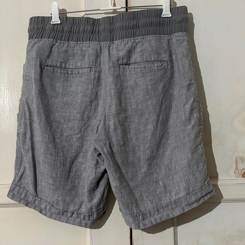 Athleta Gray Women's Linen Shorts - Picture 5 of 8